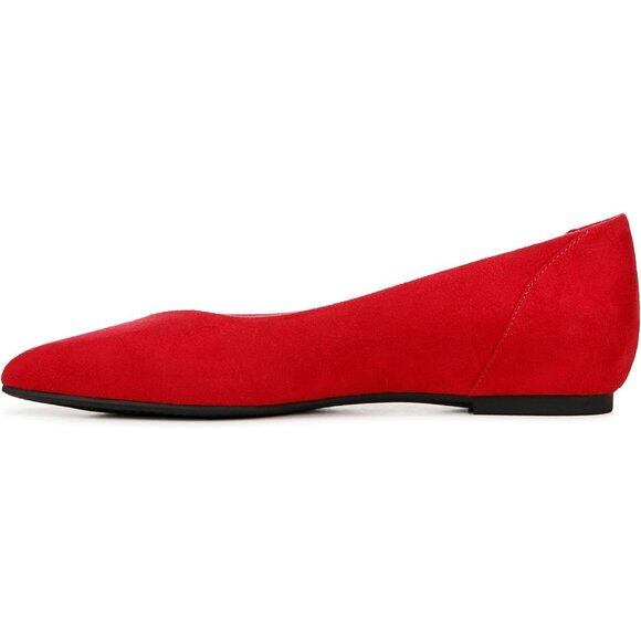 LifeStride Womens Fire Red PU and Fabric Closed Pointed Toe Promise Ballet Flat - Picture 9 of 9